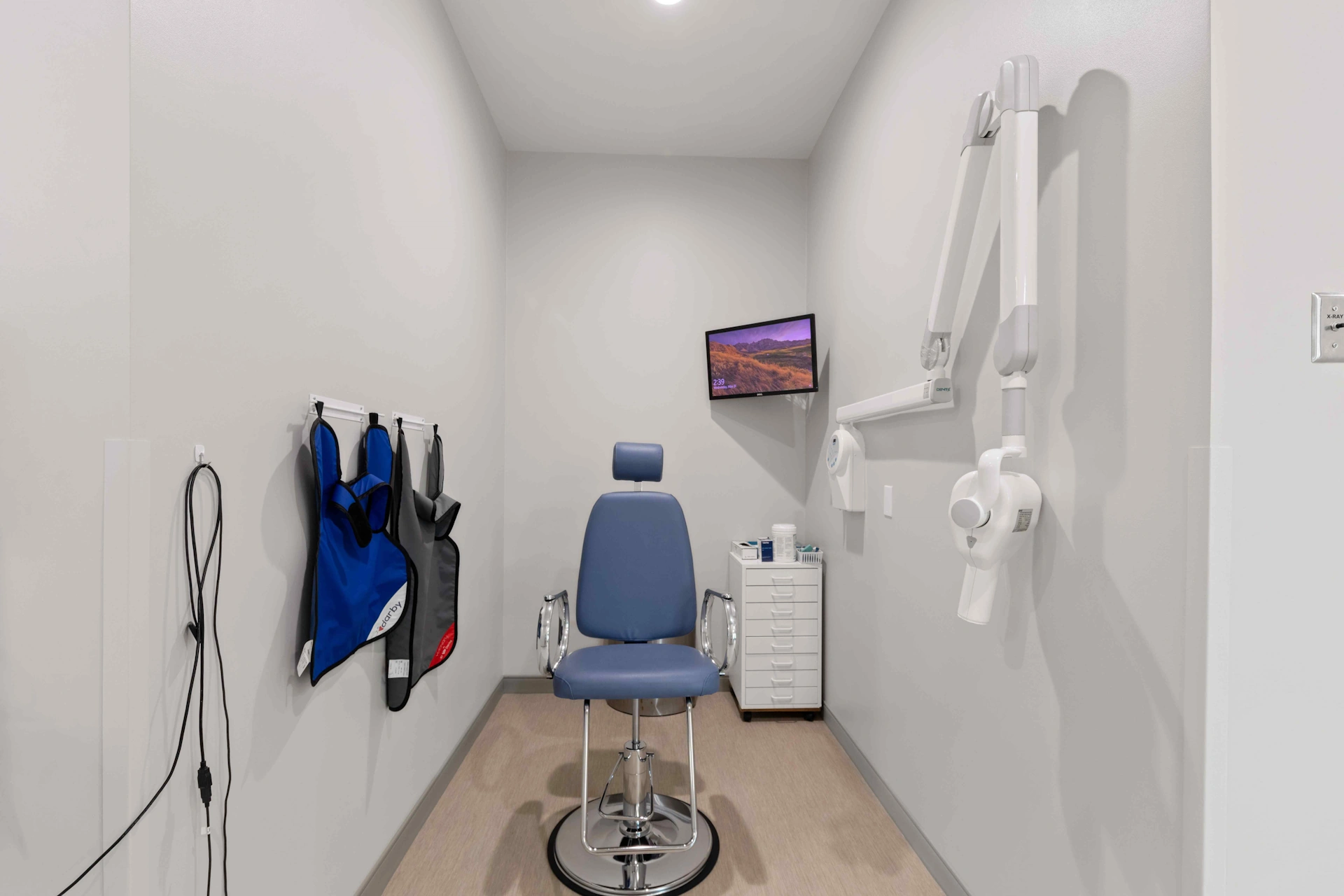 A treatment room at the Lafayette Pediatric Dentistry office